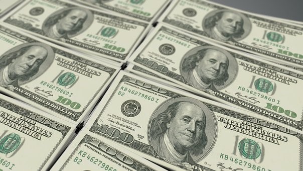 money of one hundred dollar bills to salary