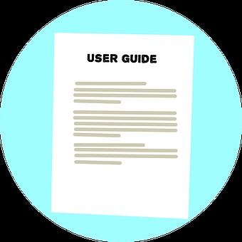 uesr guide piece of paper with text on it that says user guide