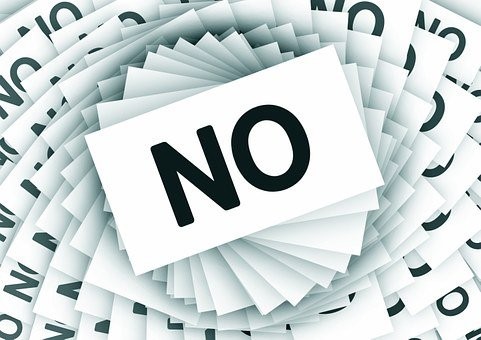 Rejections in Job Search Show a "No"